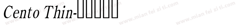 Cento Thin字体转换